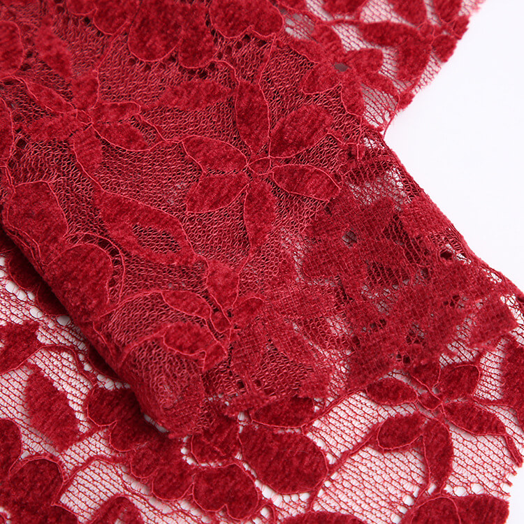 Lace Fabric Dress Women's Polyester Brushed for Loungewear Wholesale S 5
